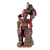 Ceramic sculpture, 'Fierce Aztec Jaguar Warrior' - Realistic Ceramic Sculpture of an Aztec Jaguar Warrior thumbail