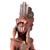 Ceramic sculpture, 'Fierce Aztec Jaguar Warrior' - Realistic Ceramic Sculpture of an Aztec Jaguar Warrior (image 2f) thumbail