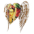 Iron wall sculpture, 'Frida's Heart Takes Wing' - Artisan Crafted Heart Theme Frida Kahlo Wall Sculpture (image 2c) thumbail