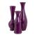 Ceramic decorative vases, 'Plum Drops' (set of 3) - Set of 3 Decorative Ceramic Vases Handcrafted in Deep Plum