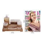 Onyx bath set, 'Nature's Bath' (6 piece set) - Earth Tone 6 Piece Onyx Stone Bath Set from Mexico