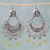 Peridot and turquoise chandelier earrings, 'Fluttering Leaves' - Turquoise Peridot Sterling Silver Dangle Earrings Mexico thumbail