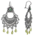 Peridot and turquoise chandelier earrings, 'Fluttering Leaves' - Turquoise Peridot Sterling Silver Dangle Earrings Mexico (image 2c) thumbail