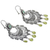Peridot and turquoise chandelier earrings, 'Fluttering Leaves' - Turquoise Peridot Sterling Silver Dangle Earrings Mexico (image 2d) thumbail