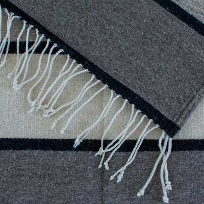Zapoteken-Wollteppich, (2,5x5) - Handgewebter Zapotec-Teppich aus ungefärbter Naturwolle (2,5 x 5)