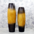 Ceramic decorative vases, 'Harvest of Sunlight' (pair) - Set of 2 Mexican Ceramic Decorative Vases 25 and 30 Inches