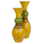 Ceramic decorative vases, 'Citrus Squeeze' (pair) - 30 and 24 Inch Tall Yellow Ceramic Decorative Vases