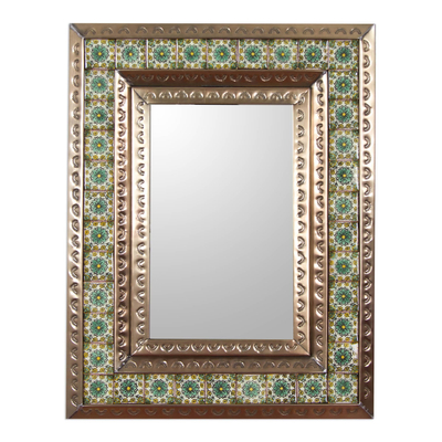 Mexican Floral Ceramic Picture Frame