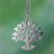 Sterling silver pendant necklace, 'Lovebird Tree' - Mexican Sterling Silver Tree Theme Necklace with Birds (image 2) thumbail