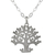 Sterling silver pendant necklace, 'Lovebird Tree' - Mexican Sterling Silver Tree Theme Necklace with Birds thumbail