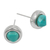 Turquoise stud earrings, 'Mayan Heritage' - Sterling Silver and Turquoise Stud Earrings from Mexico