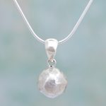 Sterling silver pendant necklace, 'Nature's Treasures' - Hand Made Sterling Silver Pendant Necklace from Mexico