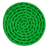Untersetzer aus Naturfaser, (6er-Set) - 6 handgefertigte runde grüne Untersetzer-Set aus Mexiko