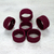 Natural fiber napkin rings, 'Party Maroon' (set of 6) - 6 Handcrafted Burgundy Napkin Rings in Ribbon on Palm