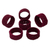 Serviettenringe aus Naturfaser, (6er-Set) - 6 handgefertigte burgunderrote Serviettenringe mit Schleife auf der Handfläche
