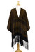 Zapotec cotton rebozo shawl, 'Fiesta in Black and Marigold' - Zapotec Handwoven Rebozo Shawl in Black and Marigold (image 2d) thumbail