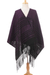 Zapotec cotton rebozo shawl, 'Fiesta in Black and Purple' - Zapotec Handwoven Black and Purple Rebozo Shawl thumbail
