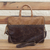 Leather laptop case, 'Cyber Bohemian' - Mexican Leather Brown Laptop Case with Multiple Pockets (image 2c) thumbail