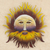 Steel wall sculpture, 'Bearded Sun' - Hand Made Steel Wall Sculpture of Sun Face from Mexico (image 2) thumbail