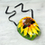 Papier mache mask, 'Spirit of the Sunflower' - Signed Handcrafted Papier Mache Sunflower Mask (image 2b) thumbail