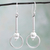 Silver dangle earrings, 'Elegant Movement' - 950 Silver Trademarked Circular Dangle Earrings from Mexico thumbail