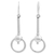 Silver dangle earrings, 'Elegant Movement' - 950 Silver Trademarked Circular Dangle Earrings from Mexico (image 2a) thumbail
