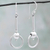 Silver dangle earrings, 'Elegant Movement' - 950 Silver Trademarked Circular Dangle Earrings from Mexico (image 2b) thumbail