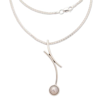 collar con colgante de perlas cultivadas - Collar con colgante de perlas cultivadas de plata 950 de México