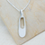 Silver pendant necklace, 'Beautifully Abstract' - 950 Silver Contemporary Pendant Necklace from Mexico thumbail