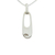 Silver pendant necklace, 'Beautifully Abstract' - 950 Silver Contemporary Pendant Necklace from Mexico (image 2c) thumbail