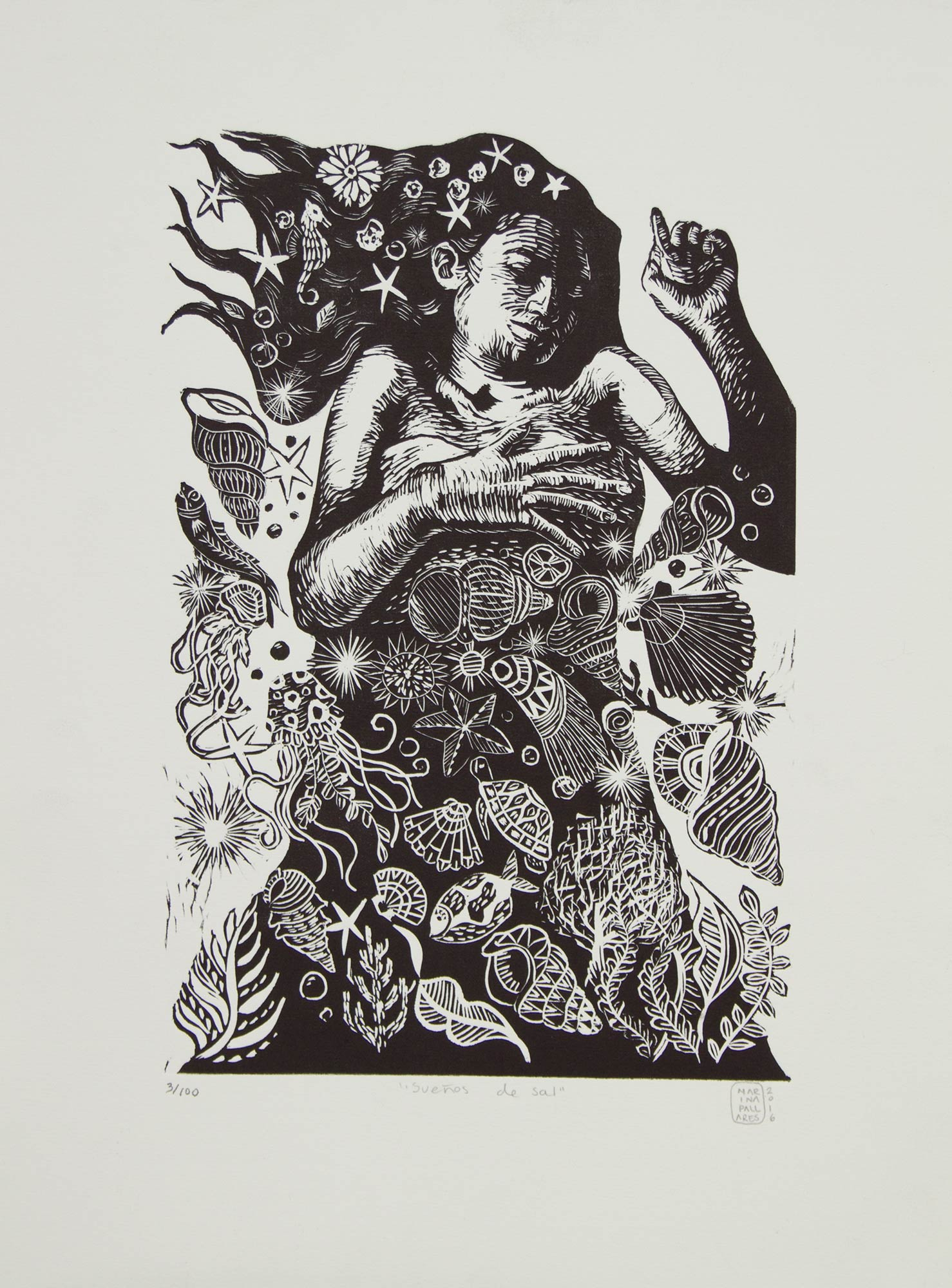 Mexican Mermaid Etching Print Signed Limited Edition - Dreams of Salt ...