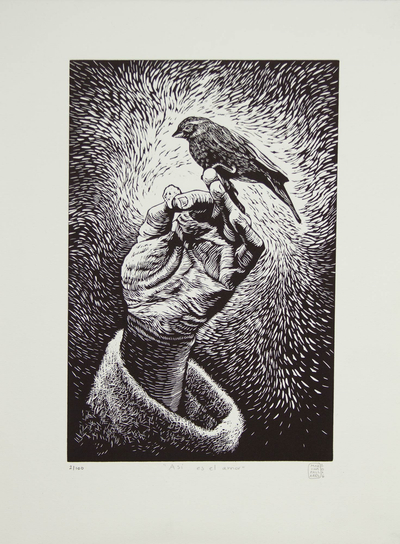 'Such Is Love' - Etched Print of Mexican Canary Signed Limited Edition