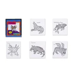 Coloring postcards, 'Alebrije Collection' (set of 10) - Gift Idea 10 Coloring Postcards of Mexican Animal Alebrijes