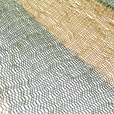 Hängematte, (einzeln) - Handgewebte Einzelhängematte, moosgrün, gebranntes Siena, Mexiko