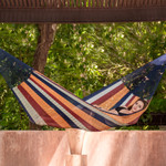 Hammock, 'Durango' (single) - Hand Made Nylon Single Hammock with S-Hooks from Mexico