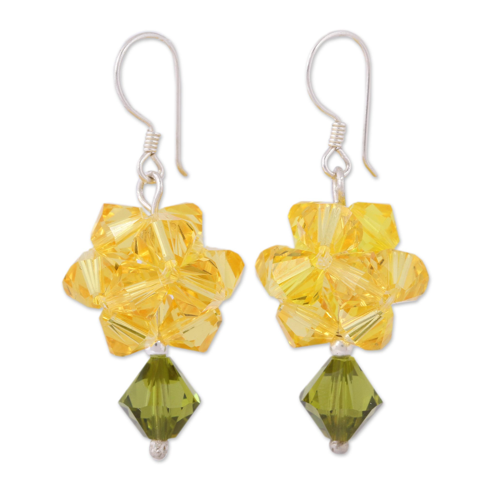 Dom Orthodox knijpen UNICEF Market | Yellow Swarovski Crystal Dangle Earrings from Mexico -  Shooting Stars in Yellow