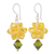 Crystal dangle earrings, 'Shooting Stars in Yellow' - Yellow Swarovski Crystal Dangle Earrings from Mexico (image 2a) thumbail