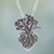 Sterling silver pendant necklace, 'Root of Life' - Hand Made Sterling Silver Pendant Necklace Heart from Mexico (image 2) thumbail