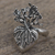 Sterling silver cocktail ring, 'Root of Life' (1.3 inch) - Hand Made Sterling Silver Cocktail Ring Heart (1.3 inch) (image 2c) thumbail