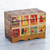 Decoupage jewelry box, 'Day of the Dead Lottery' - Day of the Dead Bingo Decoupage on Pinewood Jewelry Box thumbail