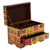 Decoupage jewelry box, 'Day of the Dead Lottery' - Day of the Dead Bingo Decoupage on Pinewood Jewelry Box