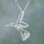 Sterling silver pendant necklace, 'The Hummingbird' - Handmade Sterling Silver Pendant Necklace Hummingbird Mexico (image 2) thumbail