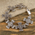 Sterling silver link bracelet, 'Aztec Calendar Stone' - Sterling Silver Link Bracelet with Aztec Motifs Mexico thumbail