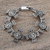 Sterling silver link bracelet, 'Aztec Calendar Stone' - Sterling Silver Link Bracelet with Aztec Motifs Mexico (image 2b) thumbail
