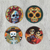 Decoupage wood coasters, 'Festive Catrina' (set of 4) - Day of the Dead Theme on Mexican Decoupage Set of 4 Coasters (image 2b) thumbail