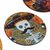 Decoupage wood coasters, 'Festive Catrina' (set of 4) - Day of the Dead Theme on Mexican Decoupage Set of 4 Coasters