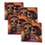 Decoupage wood coasters, 'Day of the Dead Romance' (set of 4) - Set of 4 Decoupage Coasters with Day of the Dead Theme (image 2c) thumbail