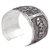 Sterling silver cuff bracelet, 'Skeletal Hat Dance' - Mexican Day of the Dead Sterling Silver Cuff Bracelet (image 2f) thumbail