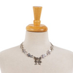 Sterling silver Y-necklace, 'Skeletal Matador Dance' - Day of the Dead Signed Matador Skeletons Necklace
