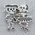 Sterling silver brooch pendant, 'Skeletal Matador Dance' - Signed Brooch Pendant from Mexican Day of the Dead thumbail